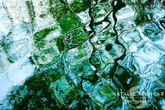 Water Ripples and Reflections Abstract
