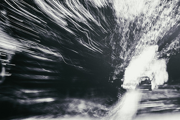 Black and White Abstract Journey by Natalie Kinnear